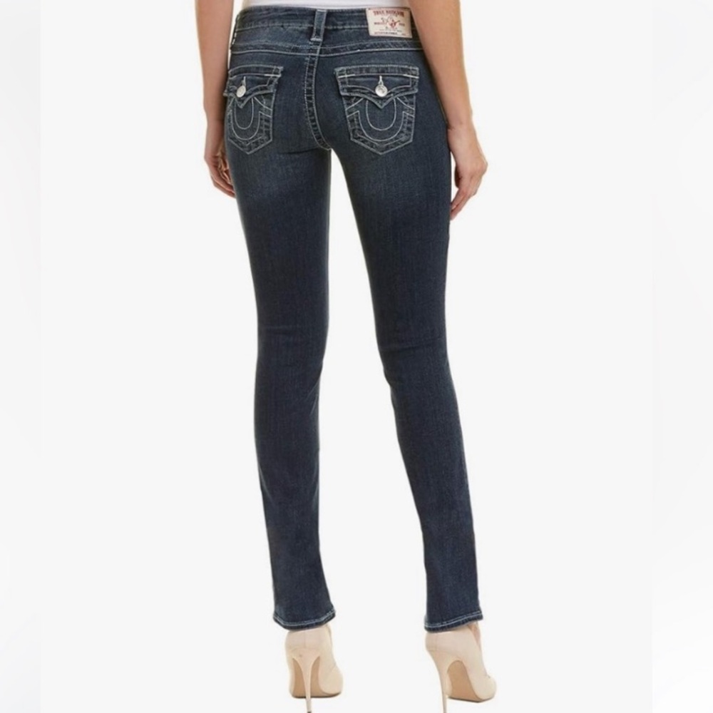 True Religion Dark Blue Denim Straight Leg 
Jeans W27 - Picture 2 of 8